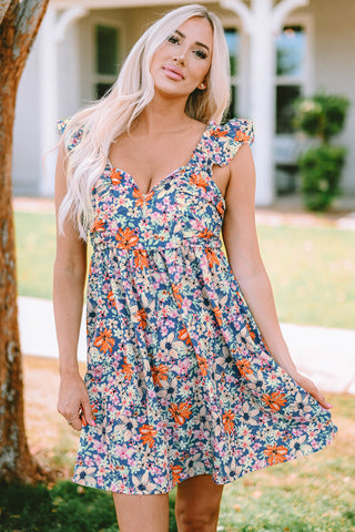 Shop Floral Sweetheart Neck Empire Waist Dress Now On Klozey Store - Trendy U.S. Premium Women Apparel & Accessories And Be Up-To-Fashion!