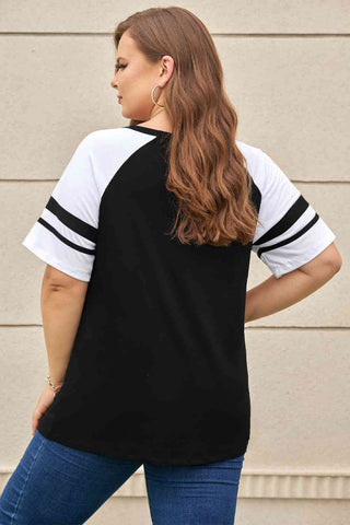 Shop Plus Size HOPPY EASTER Graphic Crisscross V-Neck Tee Now On Klozey Store - Trendy U.S. Premium Women Apparel & Accessories And Be Up-To-Fashion!