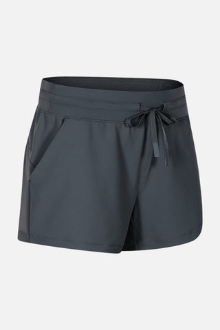 Shop Waist Tie Active Shorts Now On Klozey Store - Trendy U.S. Premium Women Apparel & Accessories And Be Up-To-Fashion!