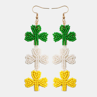 Shop Beaded Brass Hook Dangle Earrings Now On Klozey Store - U.S. Fashion And Be Up-To-Fashion!