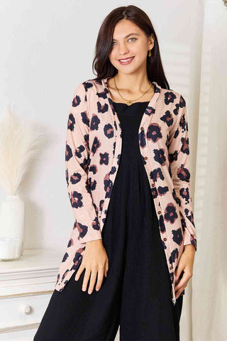 Shop Double Take Printed Button Front Longline Cardigan Now On Klozey Store - Trendy U.S. Premium Women Apparel & Accessories And Be Up-To-Fashion!