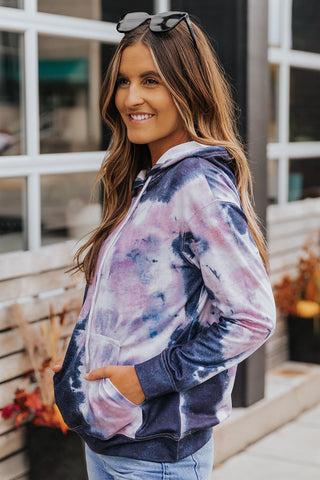 Shop Tie-Dye Dropped Shoulder Hoodie Now On Klozey Store - Trendy U.S. Premium Women Apparel & Accessories And Be Up-To-Fashion!