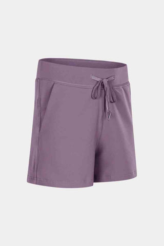 Shop Drawstring Waist Yoga Shorts Now On Klozey Store - Trendy U.S. Premium Women Apparel & Accessories And Be Up-To-Fashion!