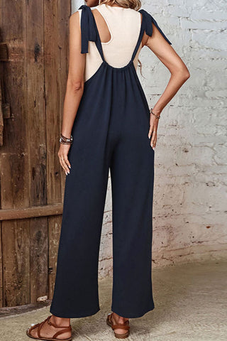 Shop Tied Wide Leg Overalls Now On Klozey Store - Trendy U.S. Premium Women Apparel & Accessories And Be Up-To-Fashion!