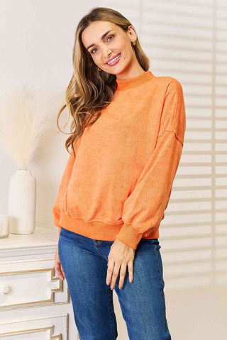 Shop Basic Bae Round Neck Dropped Shoulder Sweatshirt Now On Klozey Store - Trendy U.S. Premium Women Apparel & Accessories And Be Up-To-Fashion!