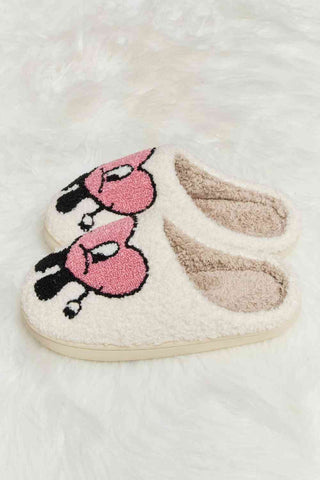 Shop Melody Love Heart Print Plush Slippers Now On Klozey Store - Trendy U.S. Premium Women Apparel & Accessories And Be Up-To-Fashion!