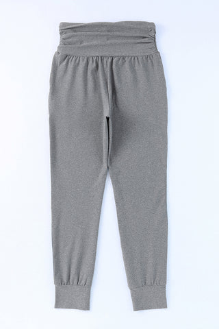 Shop High-Rise Wide Waistband Joggers Now On Klozey Store - Trendy U.S. Premium Women Apparel & Accessories And Be Up-To-Fashion!