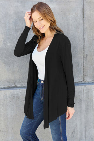 Shop Basic Bae Full Size Open Front Long Sleeve Cover Up Now On Klozey Store - Trendy U.S. Premium Women Apparel & Accessories And Be Up-To-Fashion!