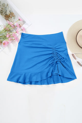 Shop Ruched Elastic Waist Swim Skirt Now On Klozey Store - Trendy U.S. Premium Women Apparel & Accessories And Be Up-To-Fashion!