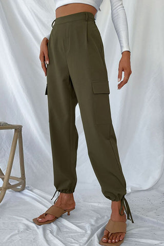 Shop Drawstring Ankle Cargo Pants Now On Klozey Store - Trendy U.S. Premium Women Apparel & Accessories And Be Up-To-Fashion!