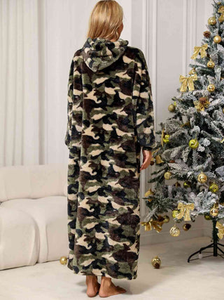 Shop Camouflage Hooded Teddy Night Dress Now On Klozey Store - Trendy U.S. Premium Women Apparel & Accessories And Be Up-To-Fashion!