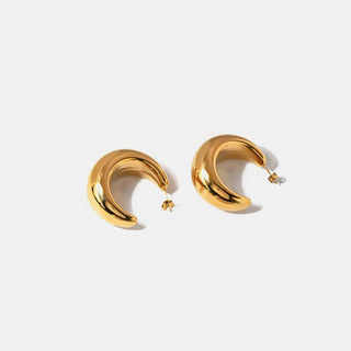 Shop 18K Gold-Plated Moon Crescent Earrings Now On Klozey Store - Trendy U.S. Premium Women Apparel & Accessories And Be Up-To-Fashion!