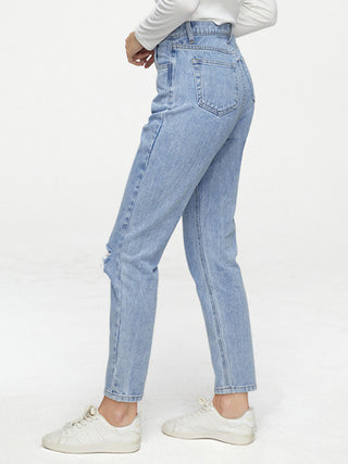 Shop Buttoned Distressed Jeans Now On Klozey Store - Trendy U.S. Premium Women Apparel & Accessories And Be Up-To-Fashion!