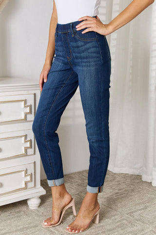Shop Judy Blue Full Size Skinny Cropped Jeans Now On Klozey Store - Trendy U.S. Premium Women Apparel & Accessories And Be Up-To-Fashion!