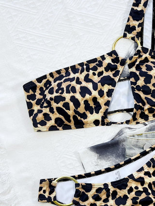 Shop Leopard One-Shoulder Bikini Set Now On Klozey Store - Trendy U.S. Premium Women Apparel & Accessories And Be Up-To-Fashion!