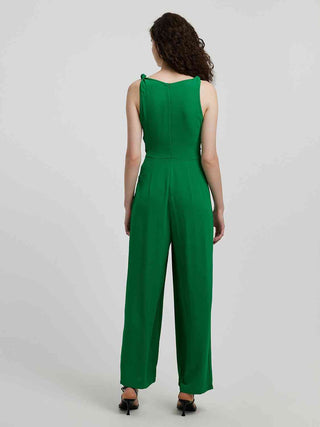 Shop Knot Detail Tie Front Sleeveless Jumpsuit Now On Klozey Store - Trendy U.S. Premium Women Apparel & Accessories And Be Up-To-Fashion!