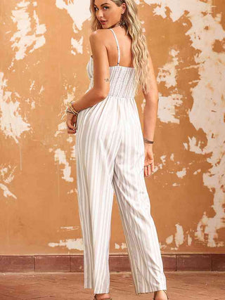 Shop Sleeveless Tie Front Wide Leg Jumpsuit Now On Klozey Store - Trendy U.S. Premium Women Apparel & Accessories And Be Up-To-Fashion!