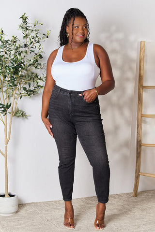 Shop Judy Blue Full Size Tummy Control High Waist Denim Jeans Now On Klozey Store - Trendy U.S. Premium Women Apparel & Accessories And Be Up-To-Fashion!