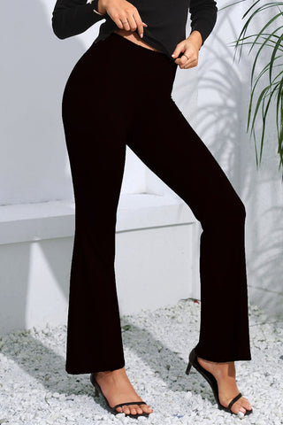 Shop High Waist Long Flare Pants Now On Klozey Store - Trendy U.S. Premium Women Apparel & Accessories And Be Up-To-Fashion!