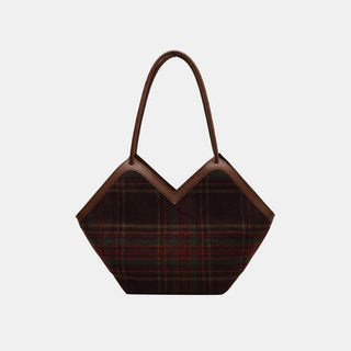 Shop Plaid Print Tote Bag Now On Klozey Store - Trendy U.S. Premium Women Apparel & Accessories And Be Up-To-Fashion!