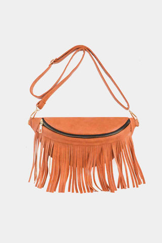 Shop Fringed PU Leather Sling Bag Now On Klozey Store - Trendy U.S. Premium Women Apparel & Accessories And Be Up-To-Fashion!