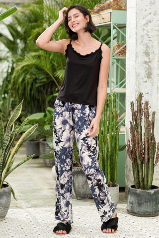 Shop Lace Trim Cami and Floral Pants Lounge Set Now On Klozey Store - Trendy U.S. Premium Women Apparel & Accessories And Be Up-To-Fashion!