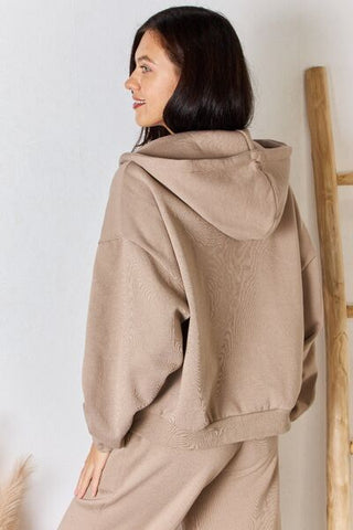 Shop RISEN Oversized Zip Up Drawstring Hoodie Now On Klozey Store - Trendy U.S. Premium Women Apparel & Accessories And Be Up-To-Fashion!