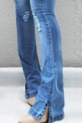 Shop Buttoned Slit Jeans Now On Klozey Store - Trendy U.S. Premium Women Apparel & Accessories And Be Up-To-Fashion!