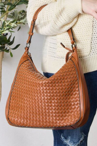 Shop SHOMICO Weaved Vegan Leather Handbag Now On Klozey Store - Trendy U.S. Premium Women Apparel & Accessories And Be Up-To-Fashion!