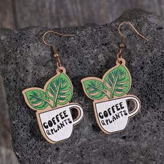 Shop Wooden Alloy Dangle Earrings Now On Klozey Store - U.S. Fashion And Be Up-To-Fashion!