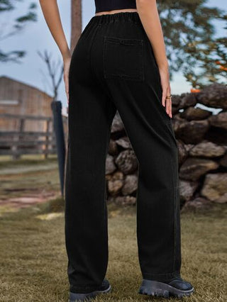 Shop High Waist Cargo Straight Jeans Now On Klozey Store - Trendy U.S. Premium Women Apparel & Accessories And Be Up-To-Fashion!