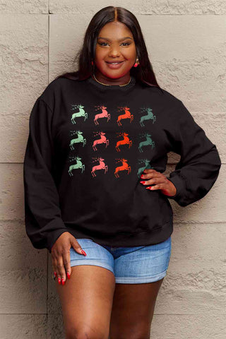 Shop Simply Love Full Size Graphic Long Sleeve Sweatshirt Now On Klozey Store - U.S. Fashion And Be Up-To-Fashion!
