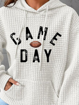 Shop Full Size GAME DAY Graphic Drawstring Hoodie Now On Klozey Store - U.S. Fashion And Be Up-To-Fashion!