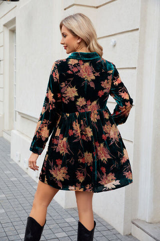 Shop Floral Button Up Collared Neck Shirt Dress Now On Klozey Store - Trendy U.S. Premium Women Apparel & Accessories And Be Up-To-Fashion!