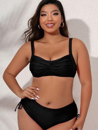 Shop Plus Size Twist Front Tied Bikini Set Now On Klozey Store - Trendy U.S. Premium Women Apparel & Accessories And Be Up-To-Fashion!