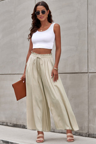 Shop Drawstring Waist Wide Leg Pants Now On Klozey Store - U.S. Fashion And Be Up-To-Fashion!