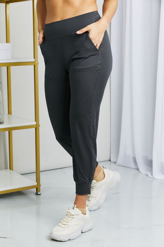 Shop Leggings Depot Full Size Wide Waistband Cropped Joggers Now On Klozey Store - Trendy U.S. Premium Women Apparel & Accessories And Be Up-To-Fashion!