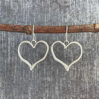 Shop Alloy Silver-Plated Heart Dangle Earrings Now On Klozey Store - Trendy U.S. Premium Women Apparel & Accessories And Be Up-To-Fashion!