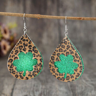 Shop Leopard Hollowed Leather Teardrop Earrings Now On Klozey Store - Trendy U.S. Premium Women Apparel & Accessories And Be Up-To-Fashion!