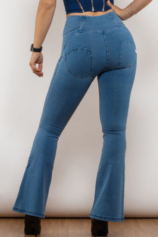 Shop Zip Detail Flare Long Jeans Now On Klozey Store - U.S. Fashion And Be Up-To-Fashion!