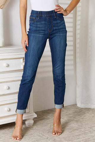 Shop Judy Blue Full Size Skinny Cropped Jeans Now On Klozey Store - Trendy U.S. Premium Women Apparel & Accessories And Be Up-To-Fashion!