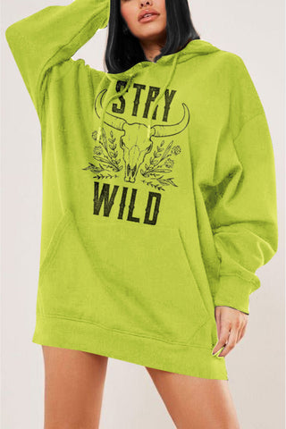 Shop Simply Love Full Size STAY WILD Graphic Hoodie Now On Klozey Store - Trendy U.S. Premium Women Apparel & Accessories And Be Up-To-Fashion!