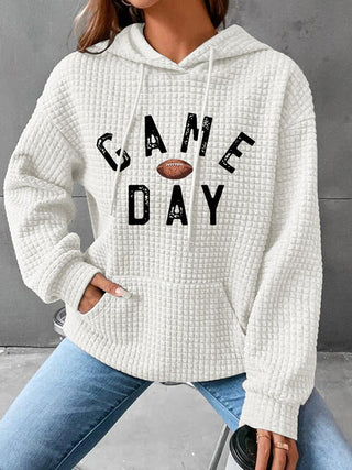 Shop Full Size GAME DAY Graphic Drawstring Hoodie Now On Klozey Store - U.S. Fashion And Be Up-To-Fashion!