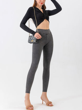 Shop High Waist Cropped Jeans Now On Klozey Store - Trendy U.S. Premium Women Apparel & Accessories And Be Up-To-Fashion!
