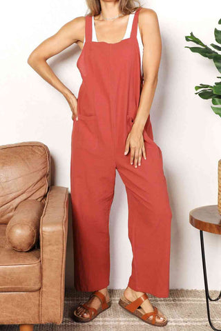 Shop Double Take Wide Leg Overalls with Front Pockets Now On Klozey Store - Trendy U.S. Premium Women Apparel & Accessories And Be Up-To-Fashion!