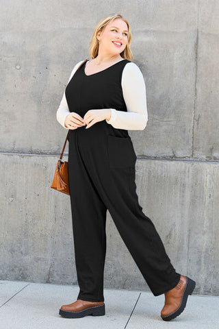Shop Double Take Full Size Sleeveless Straight Jumpsuit Now On Klozey Store - Trendy U.S. Premium Women Apparel & Accessories And Be Up-To-Fashion!