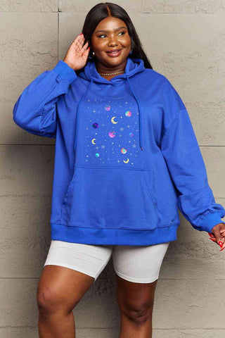 Shop Simply Love Simply Love Full Size Dropped Shoulder Star & Moon Graphic Hoodie Now On Klozey Store - Trendy U.S. Premium Women Apparel & Accessories And Be Up-To-Fashion!