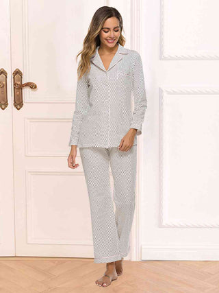 Shop Collared Neck Loungewear Set with Pocket Now On Klozey Store - Trendy U.S. Premium Women Apparel & Accessories And Be Up-To-Fashion!