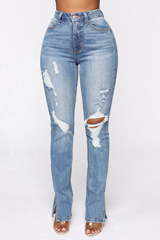 Shop Distressed Slit Jeans Now On Klozey Store - U.S. Fashion And Be Up-To-Fashion!