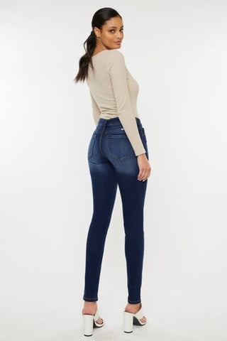 Shop Kancan Mid Rise Gradient Skinny Jeans Now On Klozey Store - Trendy U.S. Premium Women Apparel & Accessories And Be Up-To-Fashion!